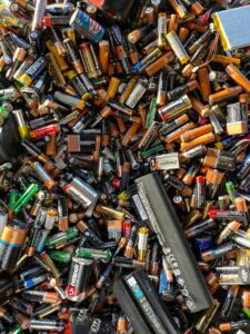 Used batteries contribute to hazardous waste.
